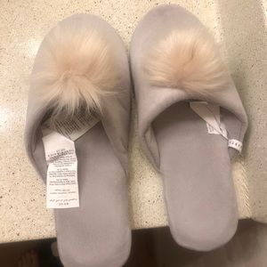 Slippers - Pottery Barn Grey, comfy slippers, cute